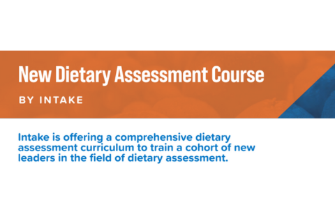 Cover of Intake Dietary Assessment Course flyer